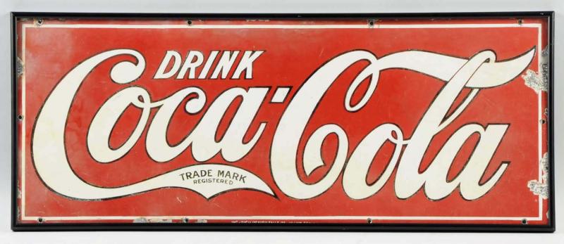 Porcelain Coca-Cola Sign. 
1910 to