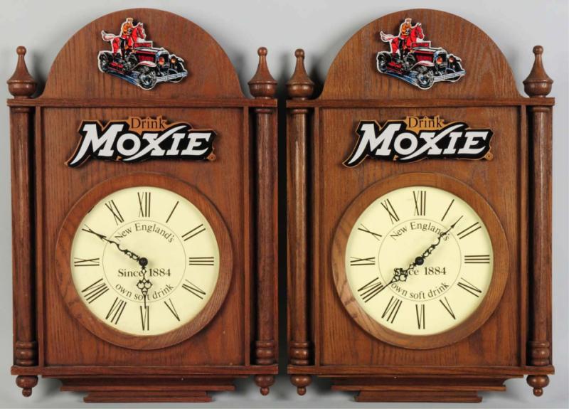 Lot of 2: Moxie Clocks. 
Circa