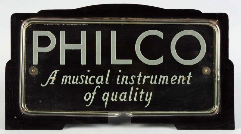 Philco Glass Metal Neon Sign  10dcca
