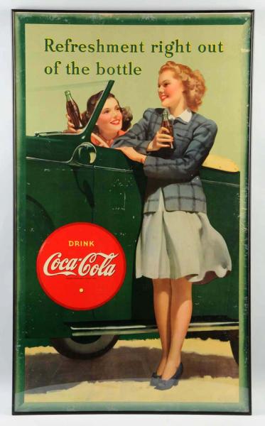 Large Cardboard Coca-Cola Poster.