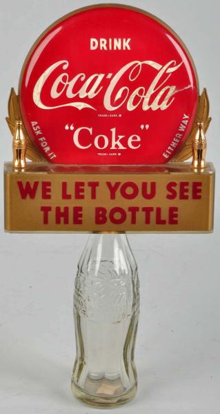 Plastic Coca-Cola Bottle Topper. 
1950s.