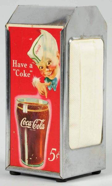 Coca-Cola Napkin Dispenser. 
1940s.