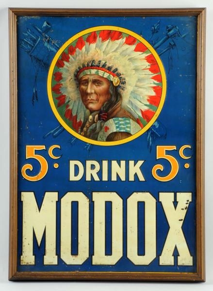 Extremely Rare Embossed Tin Modox