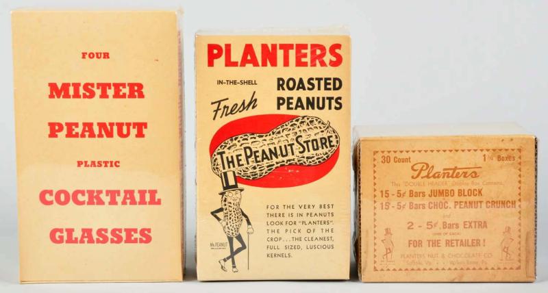 Lot of 3 Planter s Peanut Boxes  10dd4c