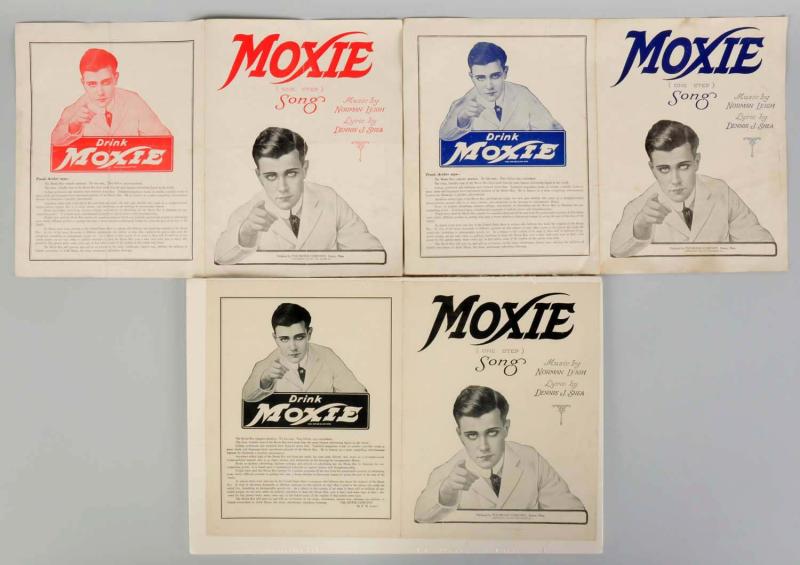 Lot of 3: Moxie Song Sheets. 
1921.