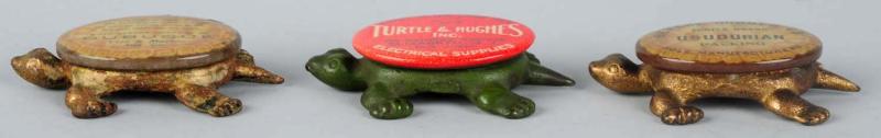 Lot of3 Cast Iron Advertising Turtle 10dd8c