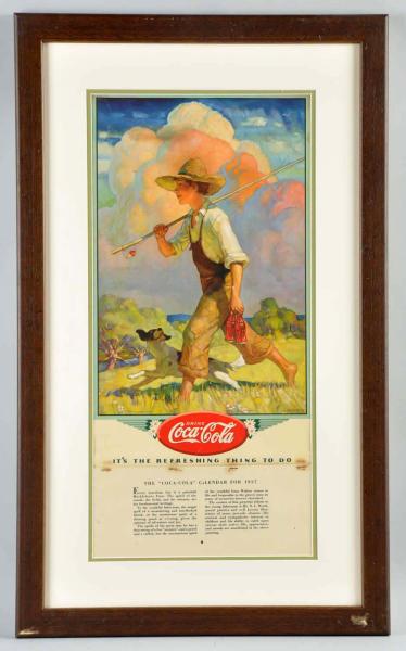 1937 Coca Cola Calendar Matted 10dd9c