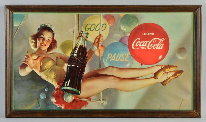 Cardboard Coca-Cola Horizontal Poster.