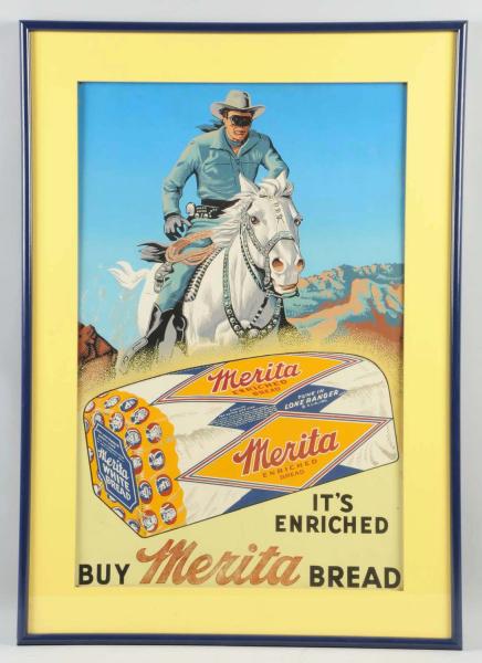 Tin Merita Bread Lone Ranger Sign  10ddb1