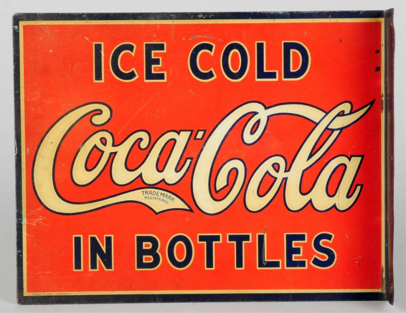 Rare Tin Flange Coca-Cola Sign.