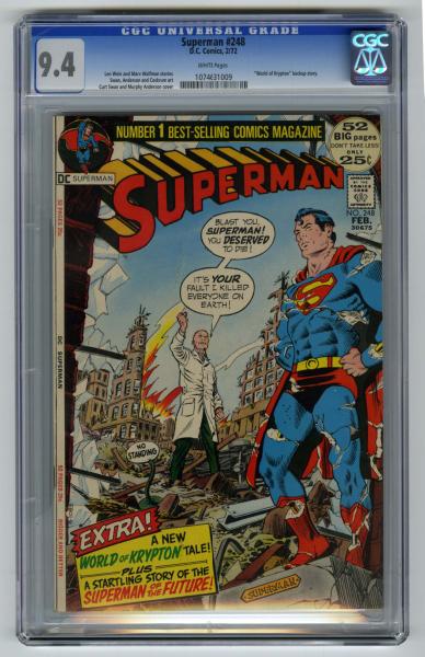 Superman #248 CGC 9.4 D.C. Comics