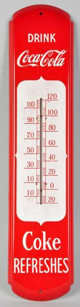 Porcelain Coca-Cola Thermometer. 
1950s.