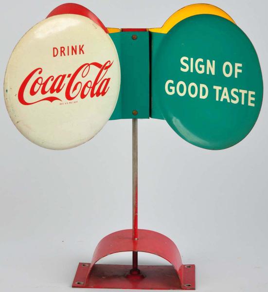 Tin Coca Cola Whirligig Sign 1950s  10de1c