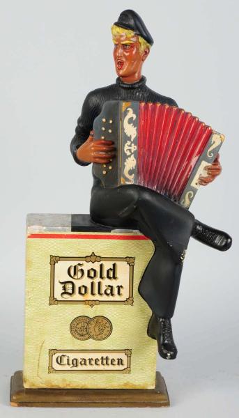 Gold Dollar Cigarettes Advertising Figure.