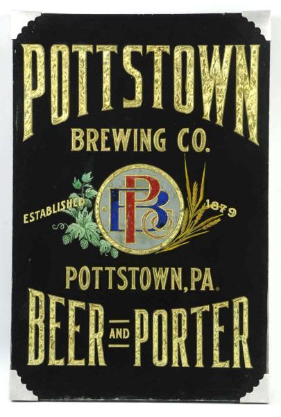 Reverse on Glass Pottstown Beer & Porter