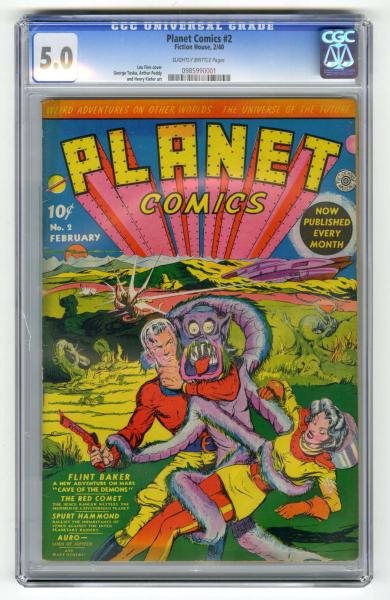Planet Comics #2 CGC 5.0 Fiction