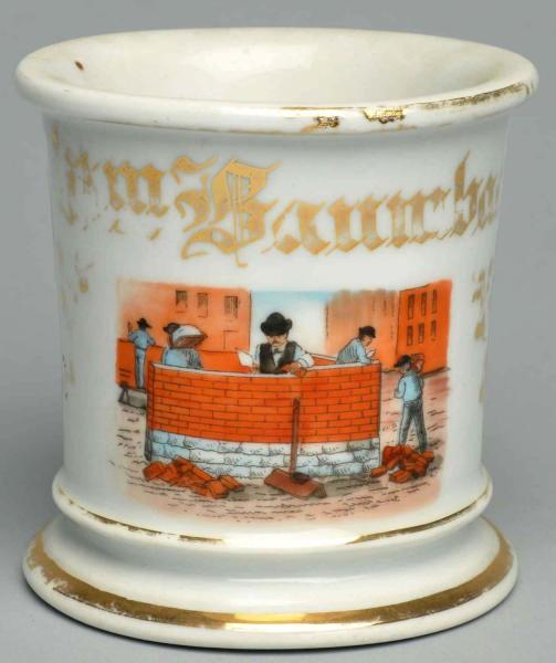 Masons Shaving Mug. 
Gilt name