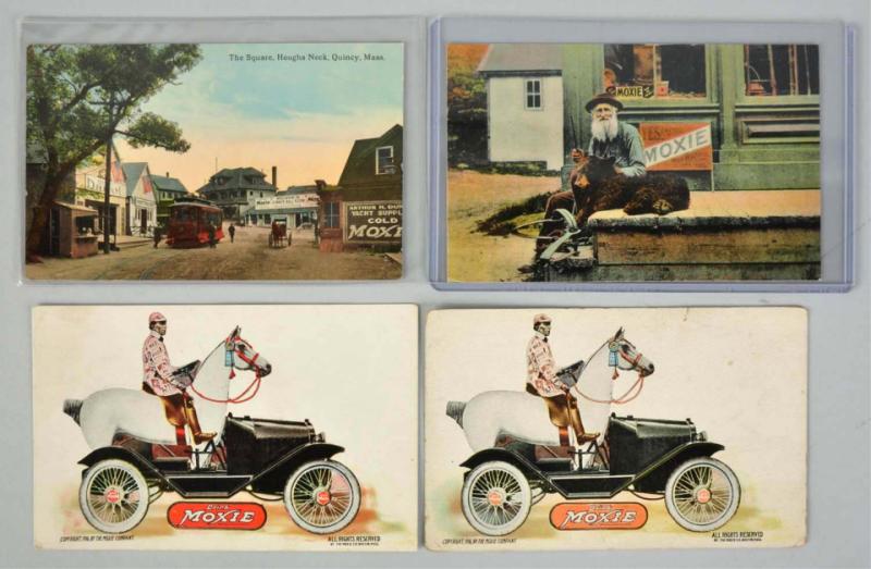 Lot of 4 Early Moxie Postcards  10de43