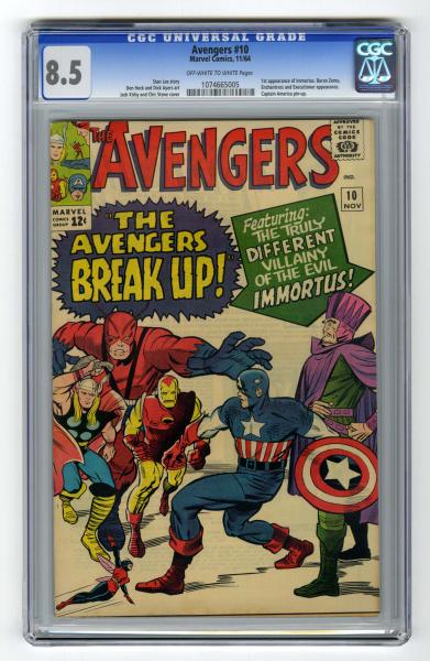 Avengers #10 CGC 8.5 Marvel Comics 11/64.
