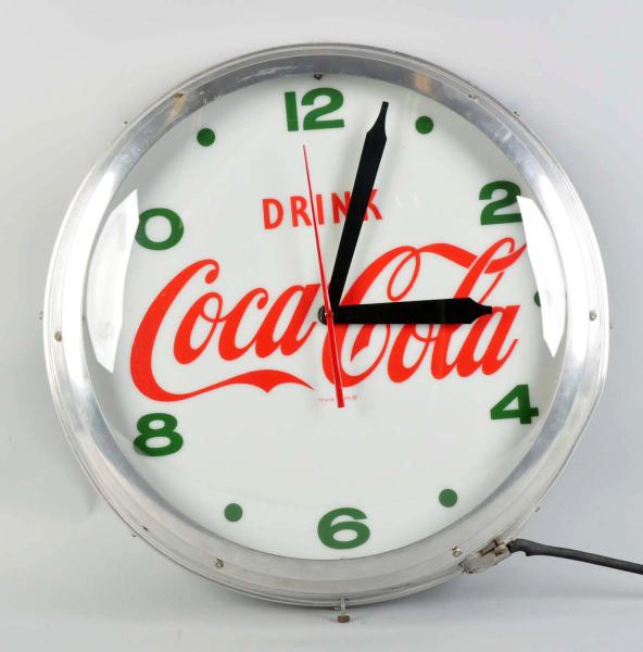 Coca-Cola Lighted Clock. 
1950s.