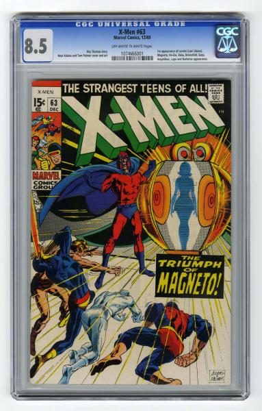 X-Men #63 CGC 8.5 Marvel Comics 12/69.