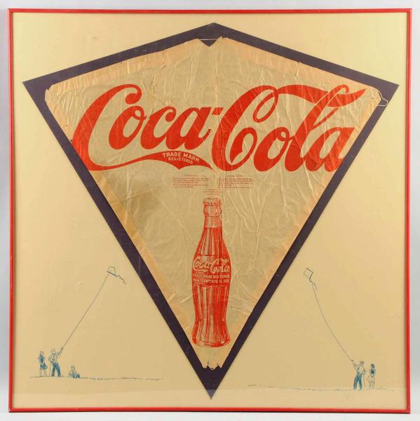 Paper Coca-Cola Kite. 
1930s. Nicely