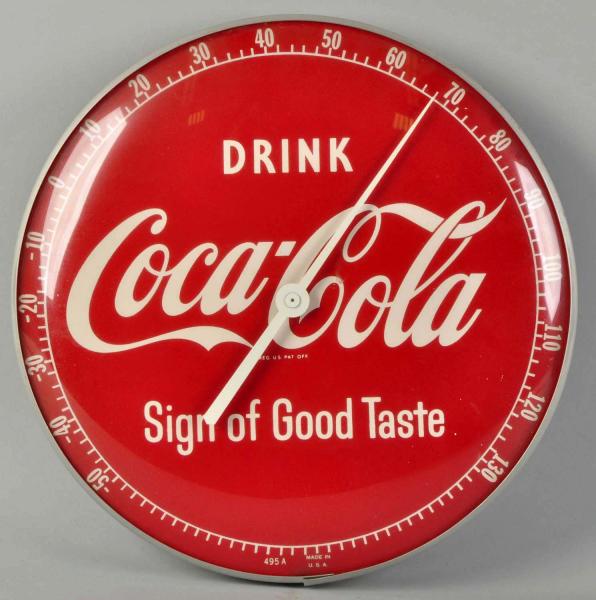 Coca-Cola Dial Thermometer. 
1950s.