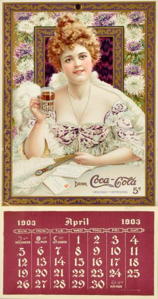 1903 Coca Cola Calendar Nicely 10df25
