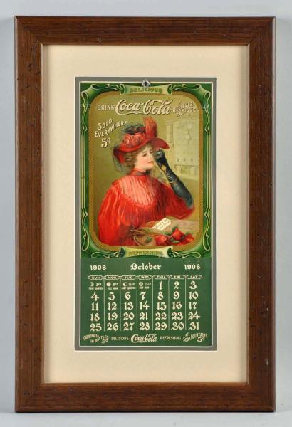 1908 Coca-Cola Calendar. 
Matted