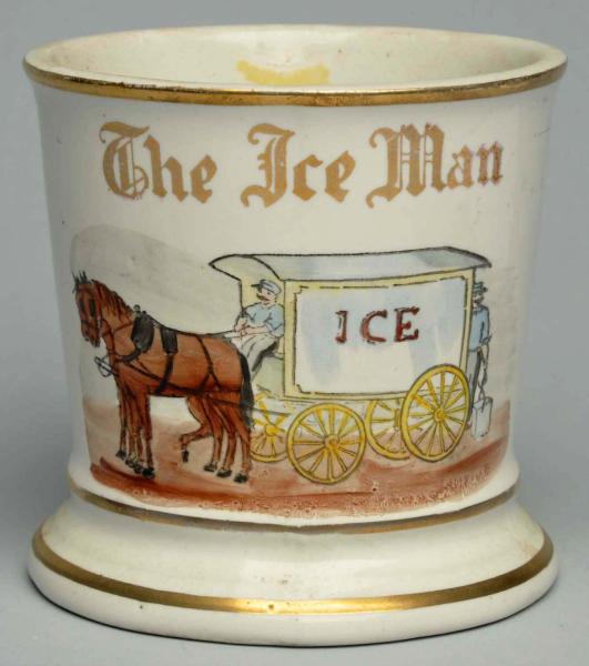 Horse-Drawn Ice Wagon Shaving Mug.