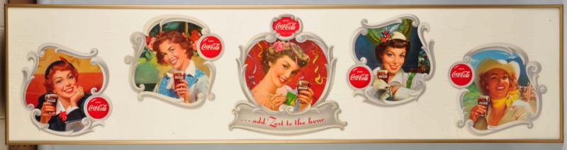 Coca-Cola Girls Heads Festoon. 
1951.