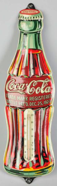 Embossed Tin Coca-Cola Thermometer.