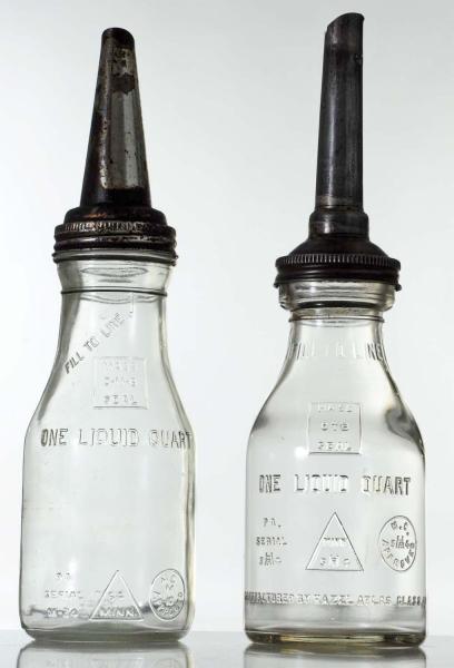 Lot of 2 Oil Bottles with Spouts  10df7f