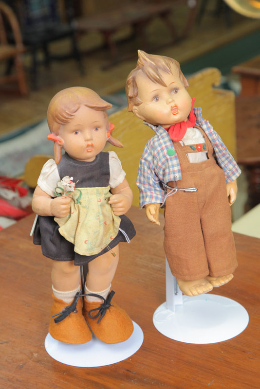 TWO HUMMEL DOLLS Both have rubberized 10e45c