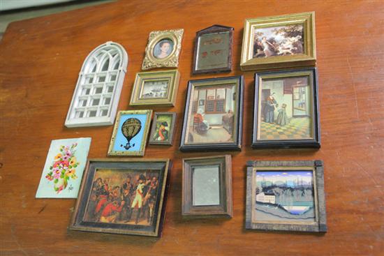 THIRTEEN MINIATURE FRAMED PIECES  10e46e