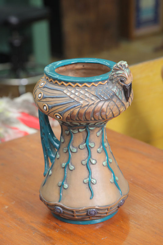 AMPHORA PITCHER. In the form of a peacock