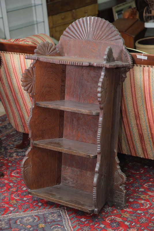 HANGING SHELF. Oak having shell