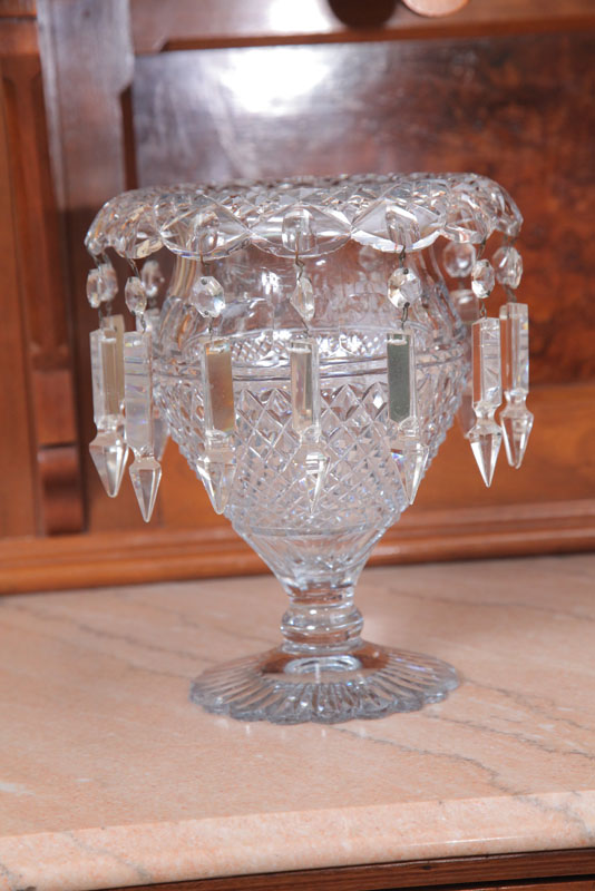 CUT GLASS COMPOTE Nicely cut with 10e48b