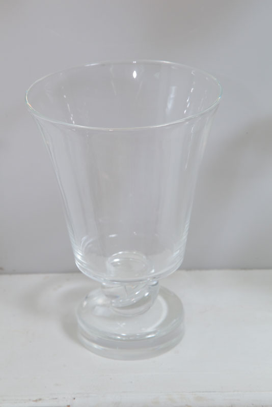 STEUBEN CRYSTAL VASE. Tapered form with