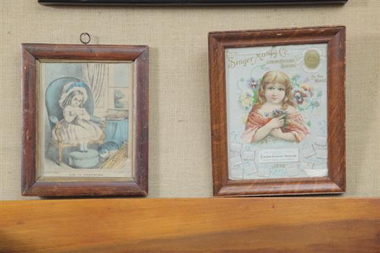 TWO FRAMED ITEMS A lithograph 10e51b