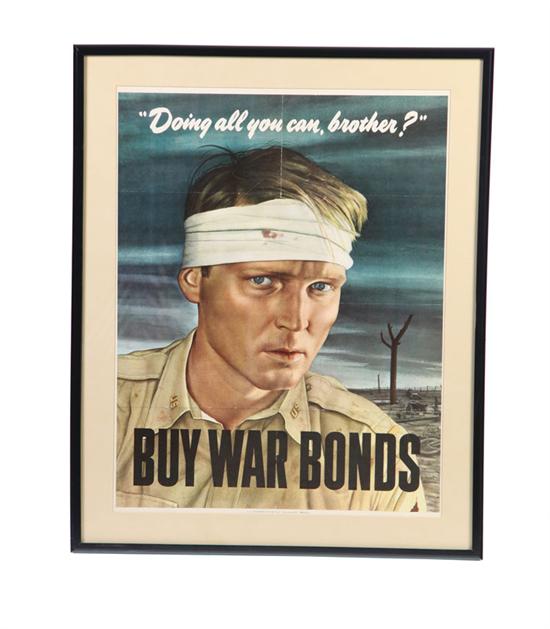 WAR BONDS POSTER. Doing all you can