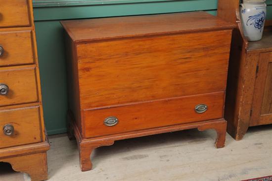 MULE CHEST. Pine having a lower drawer