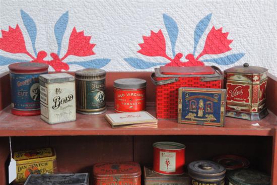EIGHT TOBACCO TINS. Including: