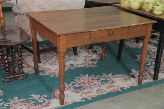 ONE DRAWER WORK TABLE. Poplar with