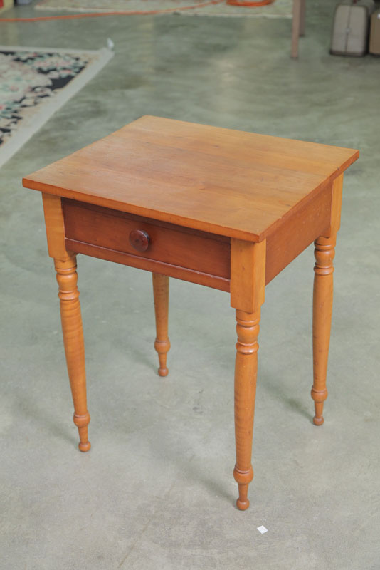 ONE DRAWER STAND. Maple and curly maple