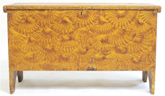 Early 19th C. blanket chest  yellow