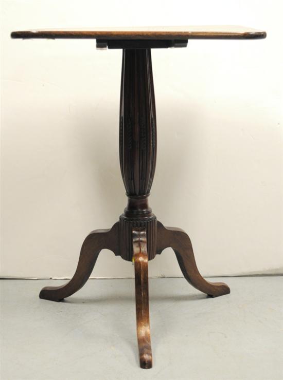 Early 19th C. tilt top stand  American