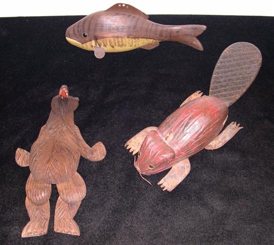 Carved wooden beaver decoy  11''