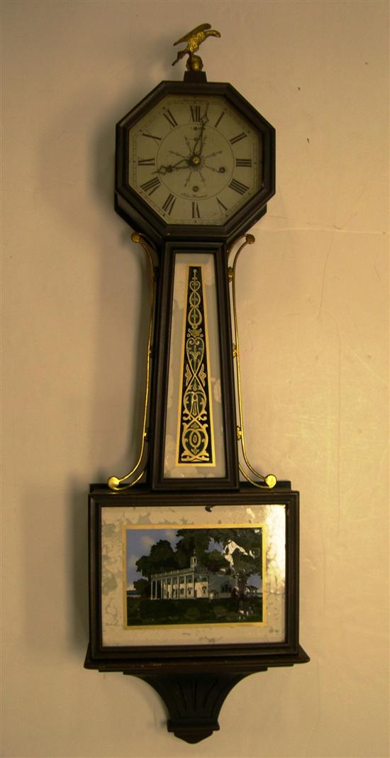 Banjo clock  New Haven  early 20th C.
