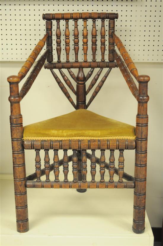 Carver type three leg chair  with ring